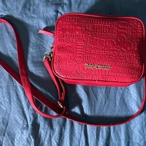 Juicy Couture Embossed Red Crossbody Bag